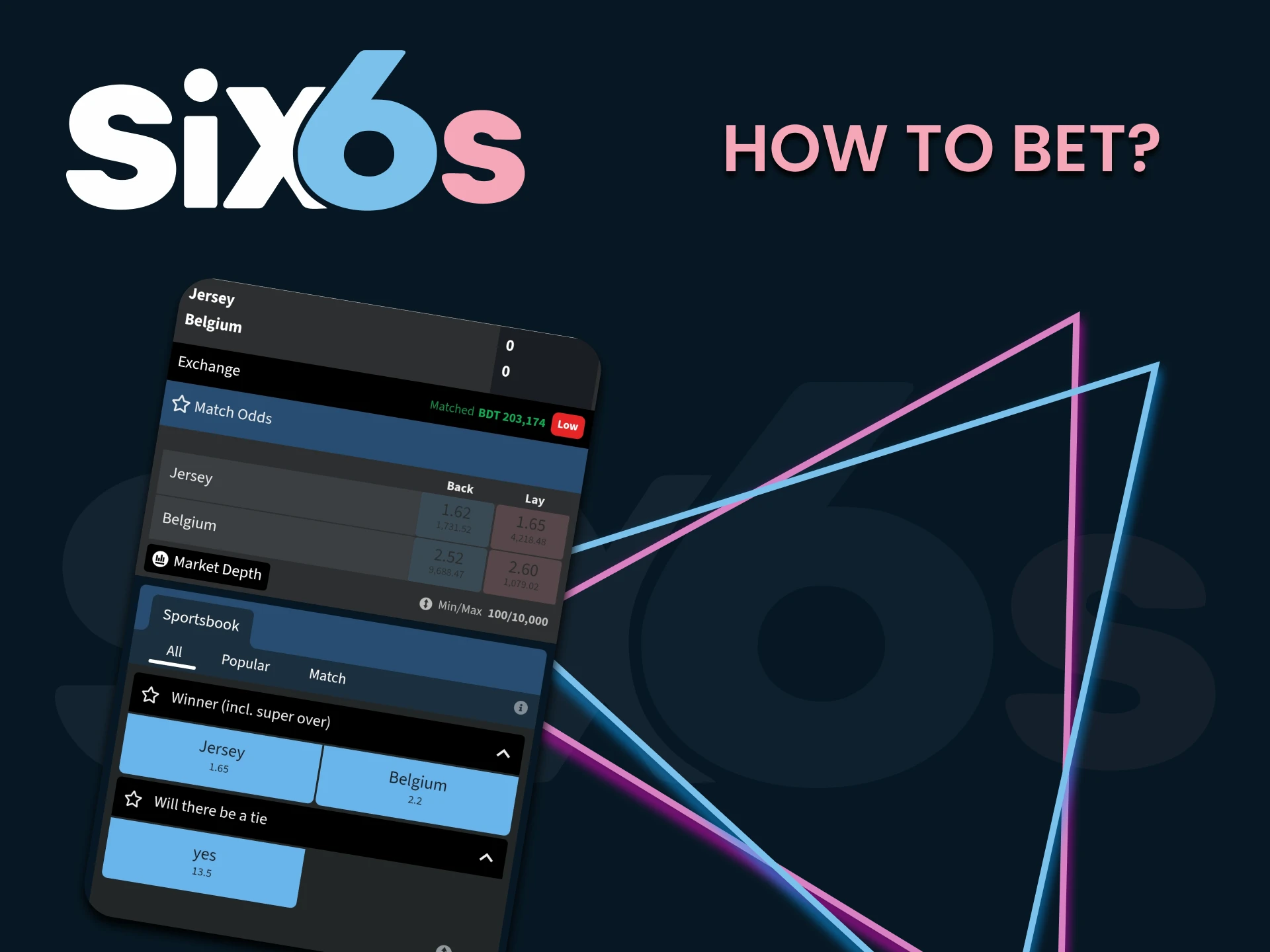 We will tell you how to start betting on cricket with Six6s.