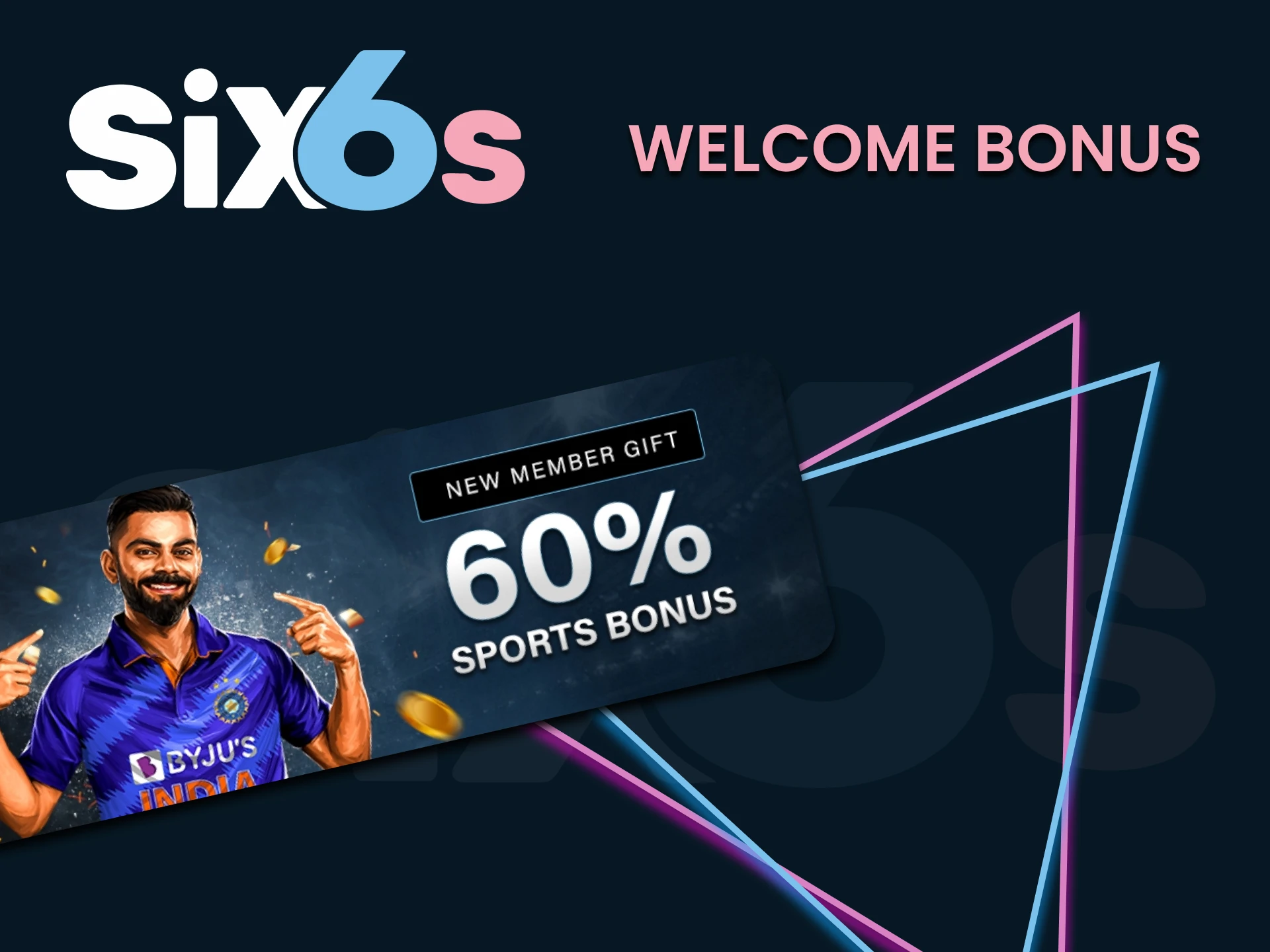 Get your cricket betting bonus from Six6s.