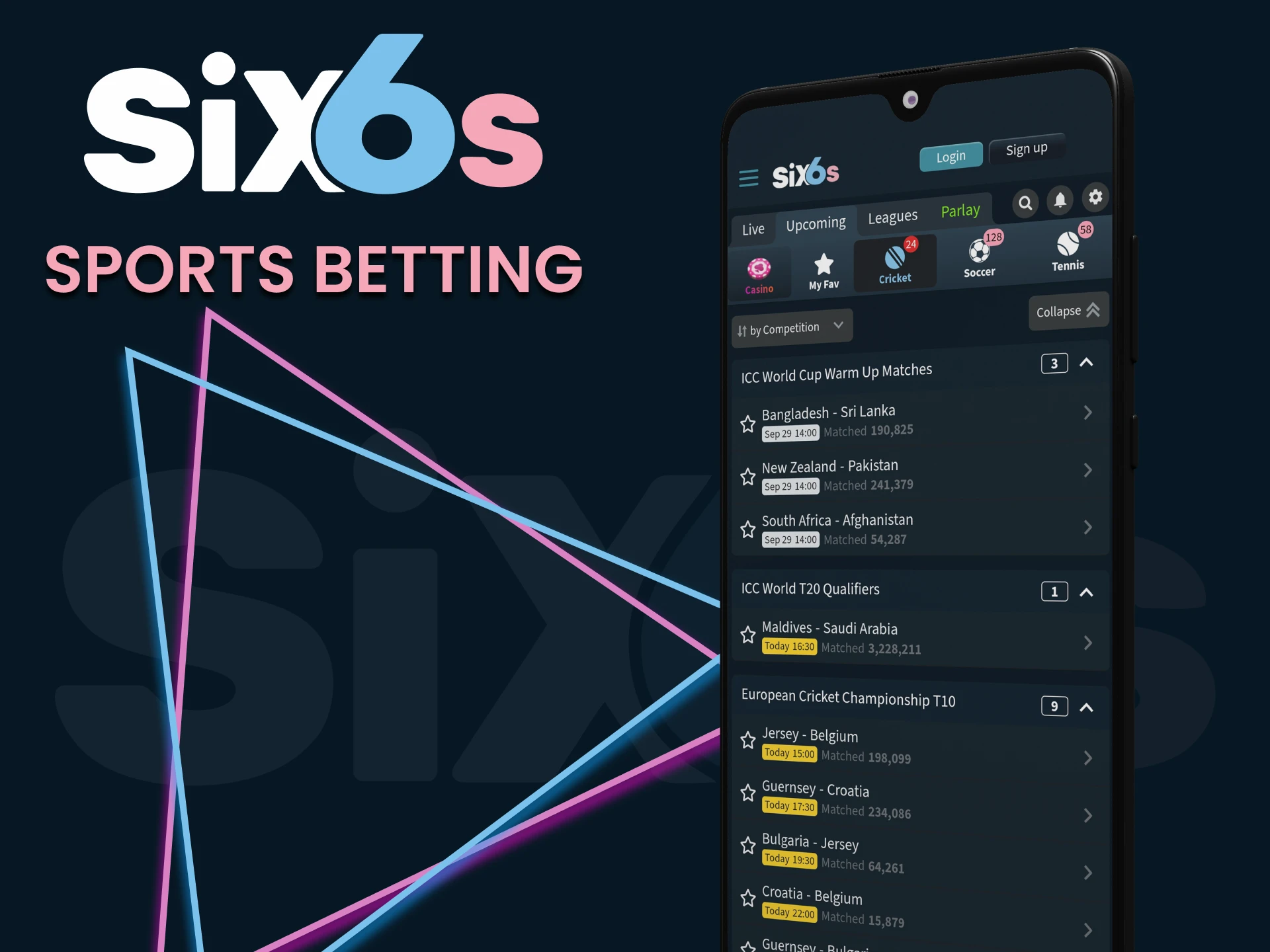 Bet on sports with six6s.