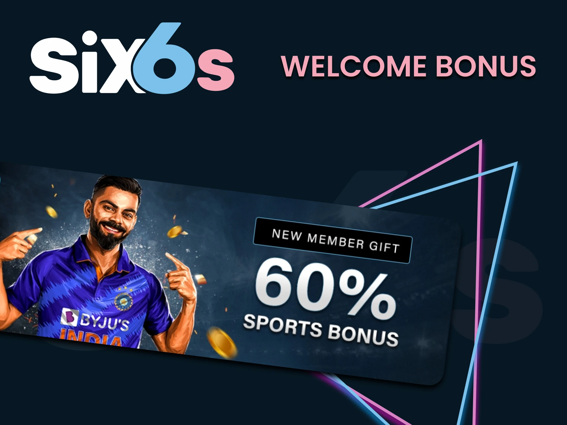Six6s gives bonuses for betting on football.