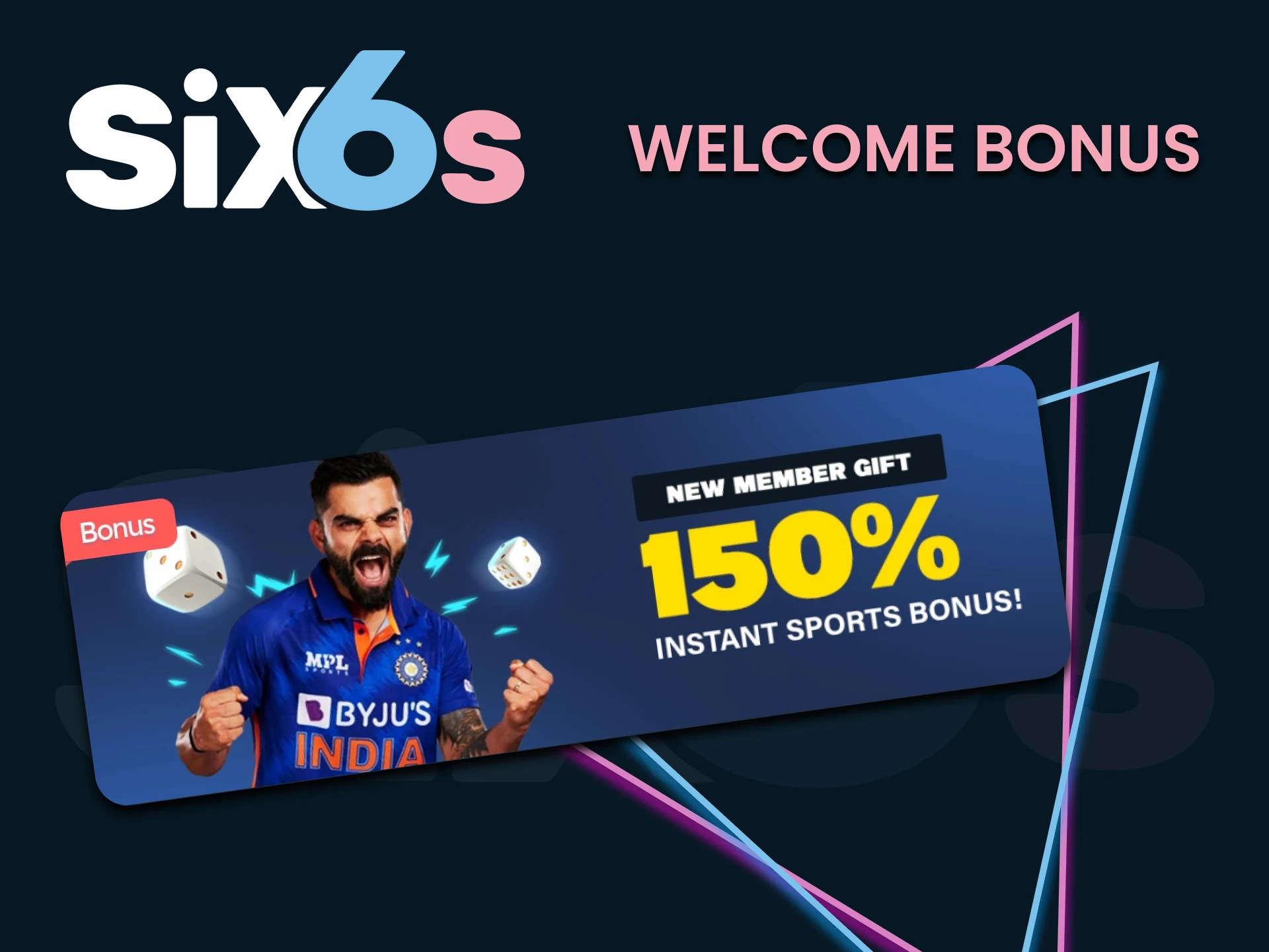 Get your tennis welcome bonus from six6s.