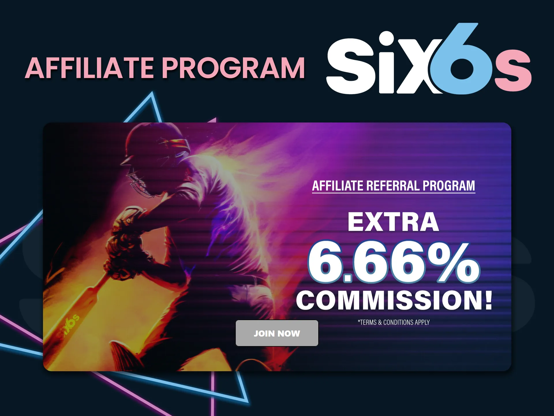 Get rewards in the Six6s affiliate program.